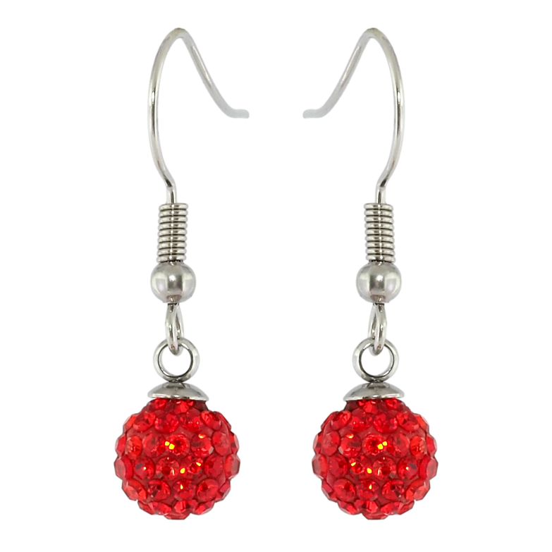 Сережки Xuping TTM Stainless Steel колір Родій французький замок Підвіски з червоними кульками ø 8мм фото №13 Сережки Xuping TTM Stainless Steel колір Родій французький замок Підвіски з червоними кульками ø 8мм фото №13
