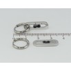 Сережки Xuping TTM Stainless Steel колір Родій підвіски на колечках Декоративні овали 2 в 1 фото №2
