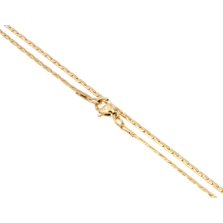 Ланцюжок Xuping ТТМ Stainless Steel колір 18K Плетіння склочене довжина 45см х 2мм фото №2 Ланцюжок Xuping ТТМ Stainless Steel колір 18K Плетіння склочене довжина 45см х 2мм фото №2