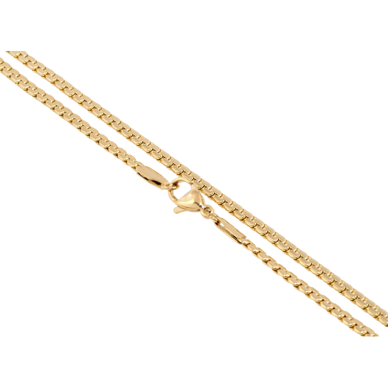 Ланцюжок Xuping ТТМ Stainless Steel колір 18K Плетіння Фантазійне довжина 45см х 3мм фото №9 Ланцюжок Xuping ТТМ Stainless Steel колір 18K Плетіння Фантазійне довжина 45см х 3мм фото №9