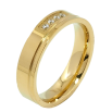 Каблучка Xuping TTM Stainless Steel Колір 14К Обручка, доріжка цирконію, ш. 5мм фото №2 Каблучка Xuping TTM Stainless Steel Колір 14К Обручка, доріжка цирконію, ш. 5мм фото №2