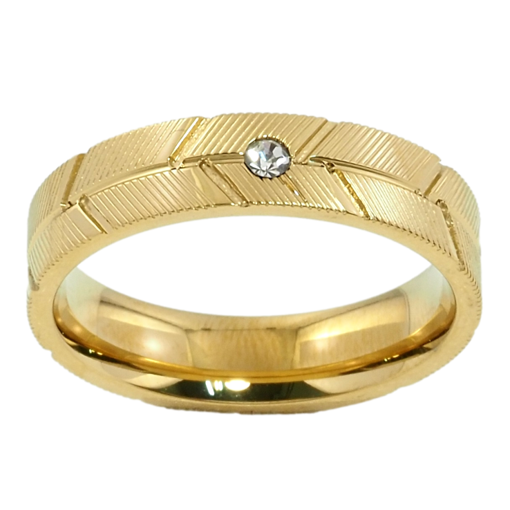 Каблучка Xuping TTM Stainless Steel Колір 14К Обручка, з візерунком, ш. 5мм фото №21 Каблучка Xuping TTM Stainless Steel Колір 14К Обручка, з візерунком, ш. 5мм фото №21