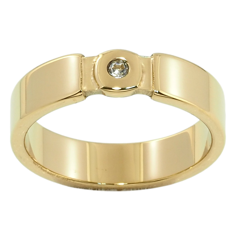 Каблучка Xuping TTM Stainless Steel Колір 14К Вставка цирконій, ш. 5мм фото №5 Каблучка Xuping TTM Stainless Steel Колір 14К Вставка цирконій, ш. 5мм фото №5