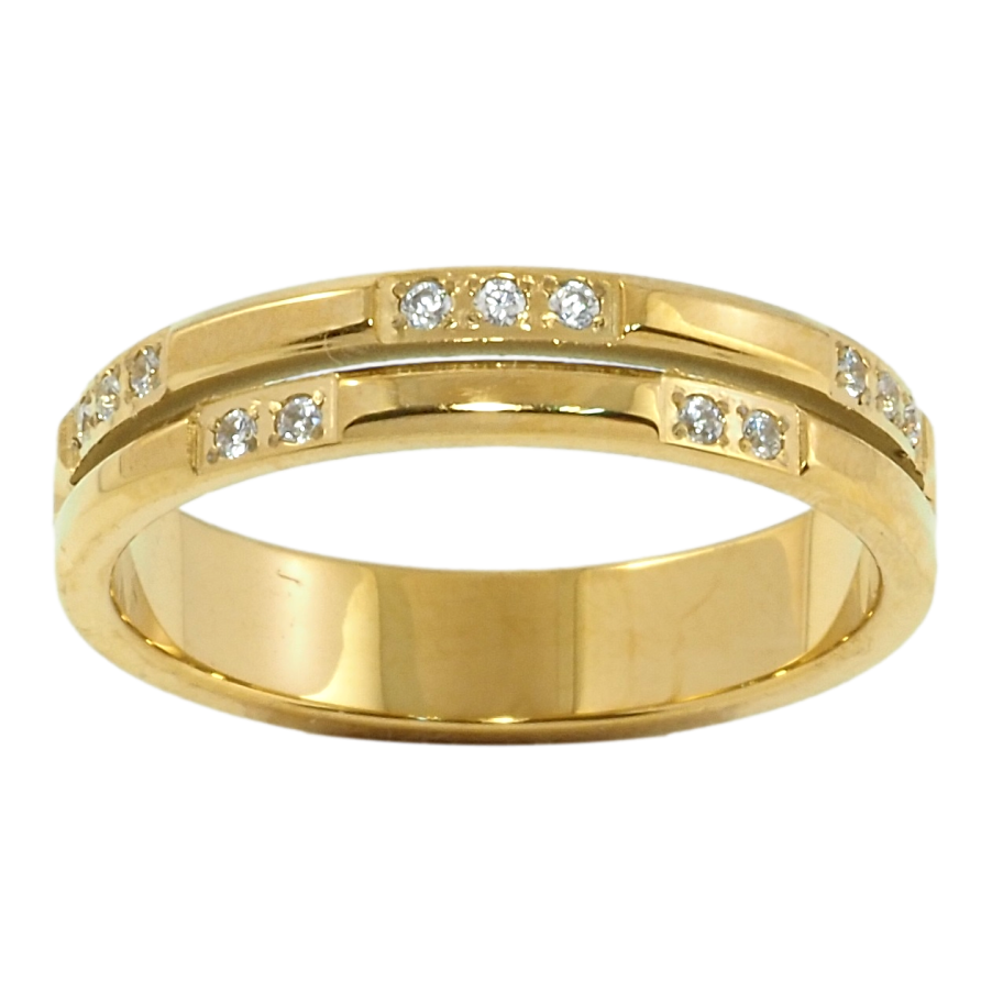 Каблучка Xuping TTM Stainless Steel Колір 14К Візерунок з цирконієм, ш. 4.5мм фото №1 Каблучка Xuping TTM Stainless Steel Колір 14К Візерунок з цирконієм, ш. 4.5мм фото №1