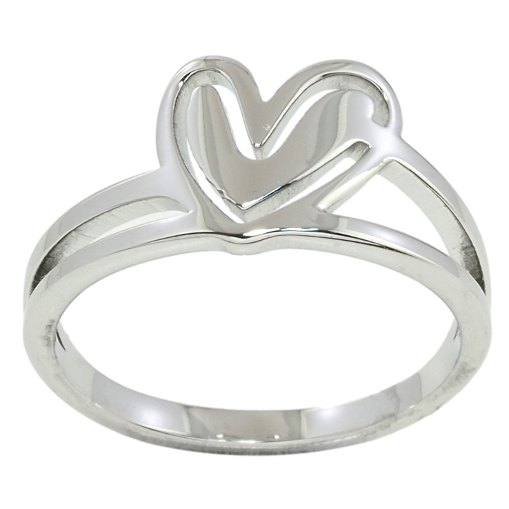 Каблучка Xuping TTM Stainless Steel Колір Родій Серце фото №2 Каблучка Xuping TTM Stainless Steel Колір Родій Серце фото №2