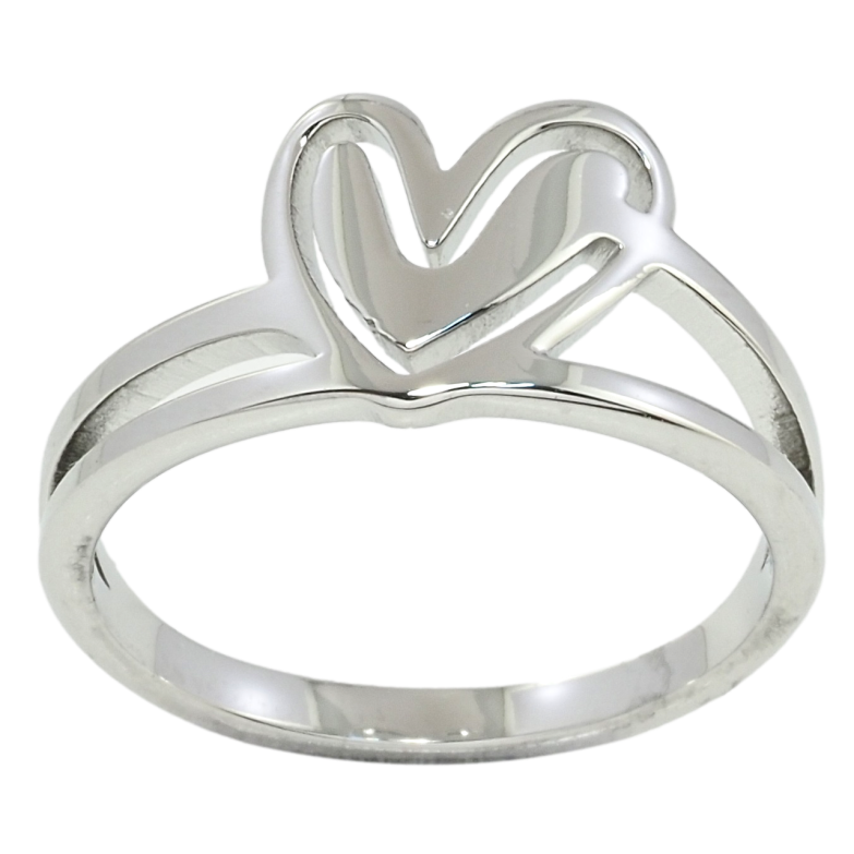 Каблучка Xuping TTM Stainless Steel Колір Родій Серце фото №5 Каблучка Xuping TTM Stainless Steel Колір Родій Серце фото №5