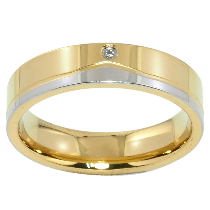 Каблучка Xuping TTM Stainless Steel Колір 14К + Родій Обручка, з візерунком та цирконієм, ш.5мм фото №7 Каблучка Xuping TTM Stainless Steel Колір 14К + Родій Обручка, з візерунком та цирконієм, ш.5мм фото №7