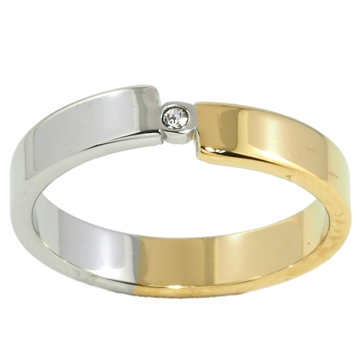 Каблучка Xuping TTM Stainless Steel Колір 14К + Родій Візерунок з цирконієм, ш.4мм фото №16 Каблучка Xuping TTM Stainless Steel Колір 14К + Родій Візерунок з цирконієм, ш.4мм фото №16