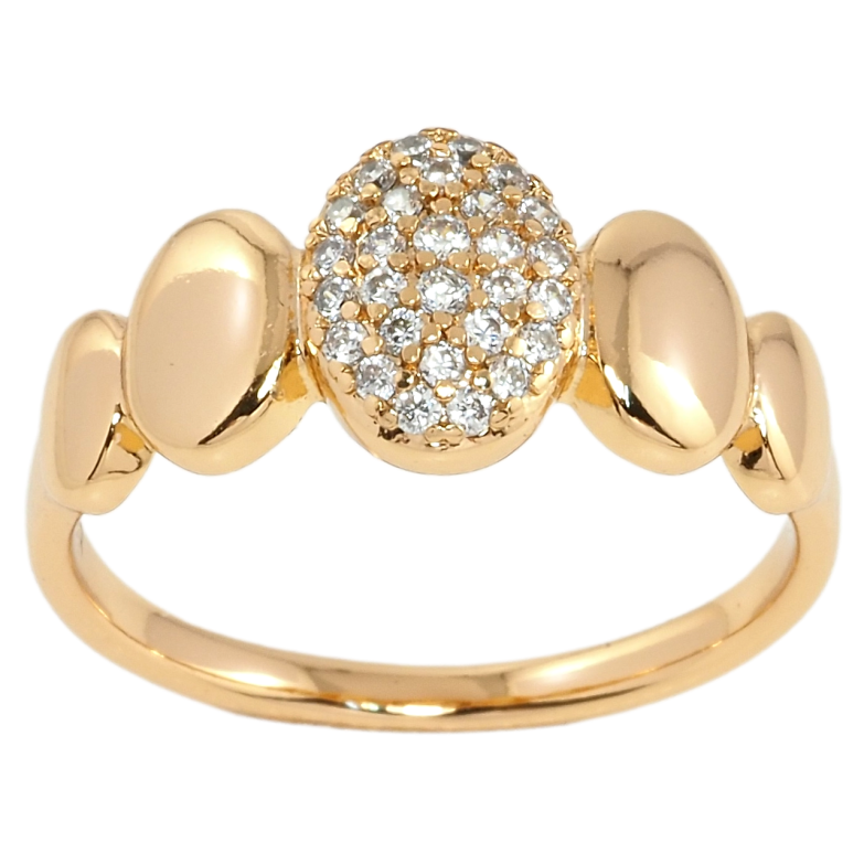 Каблучка Xuping Позолота 18K Овали з цирконієм фото №3 Каблучка Xuping Позолота 18K Овали з цирконієм фото №3