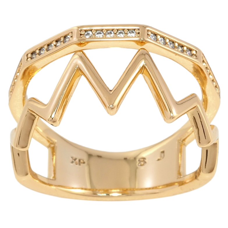 Каблучка Xuping Позолота 18K Доріжка цирконію із зигзагом фото №7 Каблучка Xuping Позолота 18K Доріжка цирконію із зигзагом фото №7