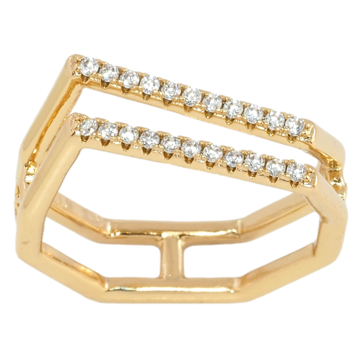 Каблучка Xuping Позолота 18K Фігурне з доріжками цирконію фото №17 Каблучка Xuping Позолота 18K Фігурне з доріжками цирконію фото №17