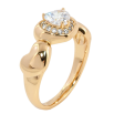 Каблучка Xuping Позолота 18K Сердечки фото №2 Каблучка Xuping Позолота 18K Сердечки фото №2