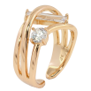 Каблучка Xuping Позолота 18K Два фіаніти фото №2 Каблучка Xuping Позолота 18K Два фіаніти фото №2