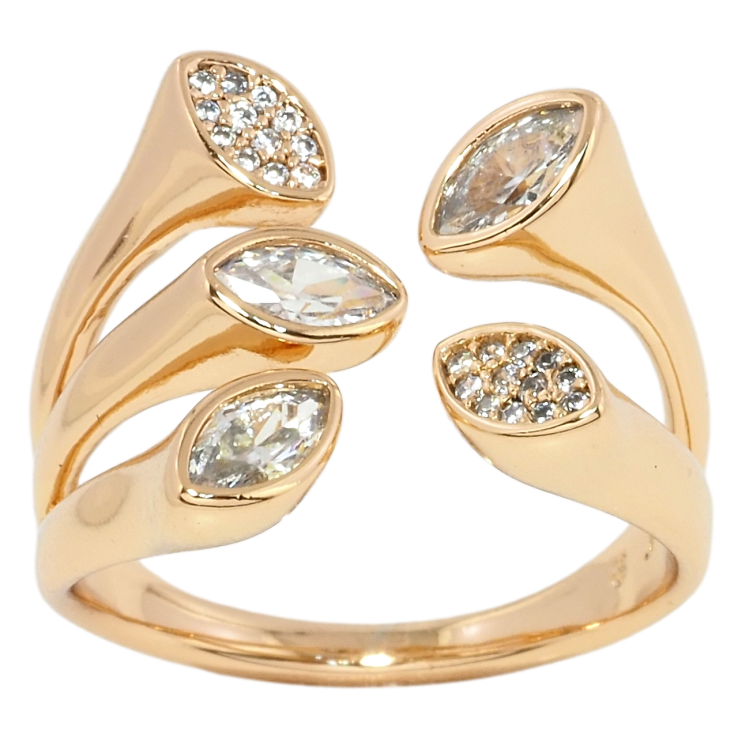 Каблучка Xuping Позолота 18K Авангард із цирконієм фото №19 Каблучка Xuping Позолота 18K Авангард із цирконієм фото №19