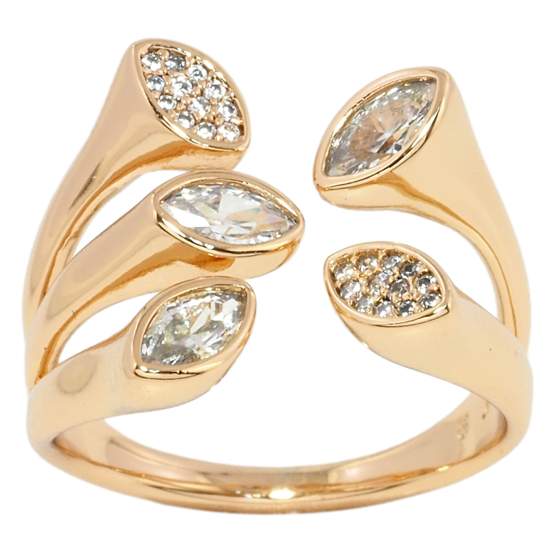 Каблучка Xuping Позолота 18K Авангард із цирконієм фото №12 Каблучка Xuping Позолота 18K Авангард із цирконієм фото №12