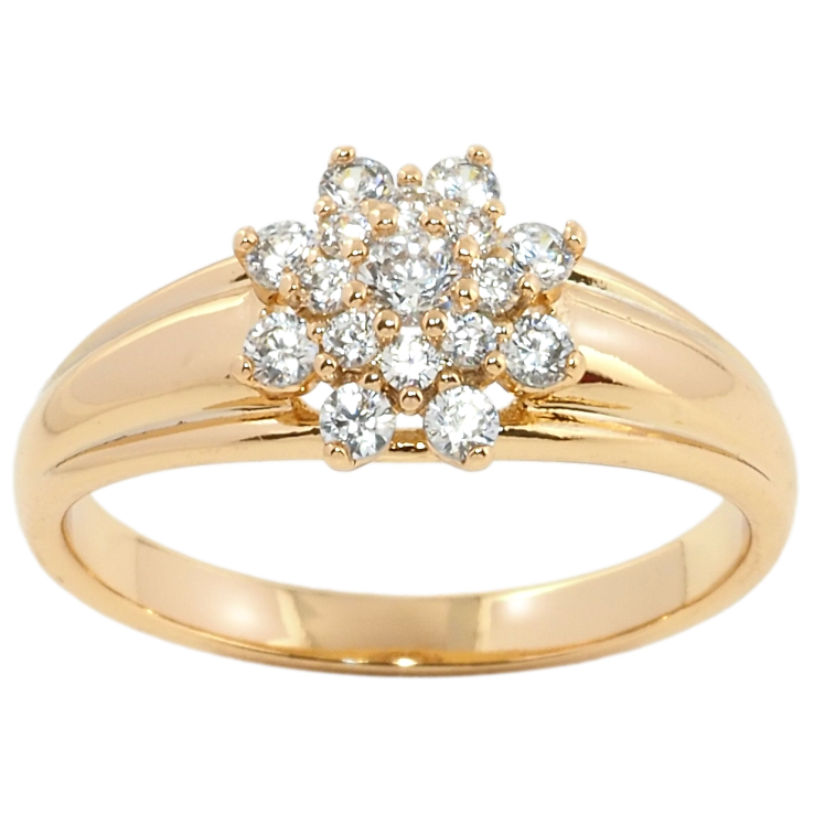 Каблучка Xuping Позолота 18K Кристальна квітка фото №14 Каблучка Xuping Позолота 18K Кристальна квітка фото №14