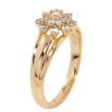 Каблучка Xuping Позолота 18K Кристальна квітка фото №2 Каблучка Xuping Позолота 18K Кристальна квітка фото №2