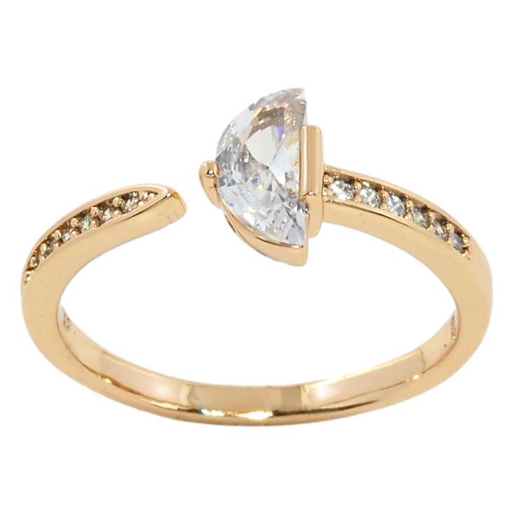 Кольцо Xuping Позолота 18K Дорожка циркония с фианитом фото №3 Кольцо Xuping Позолота 18K Дорожка циркония с фианитом фото №3