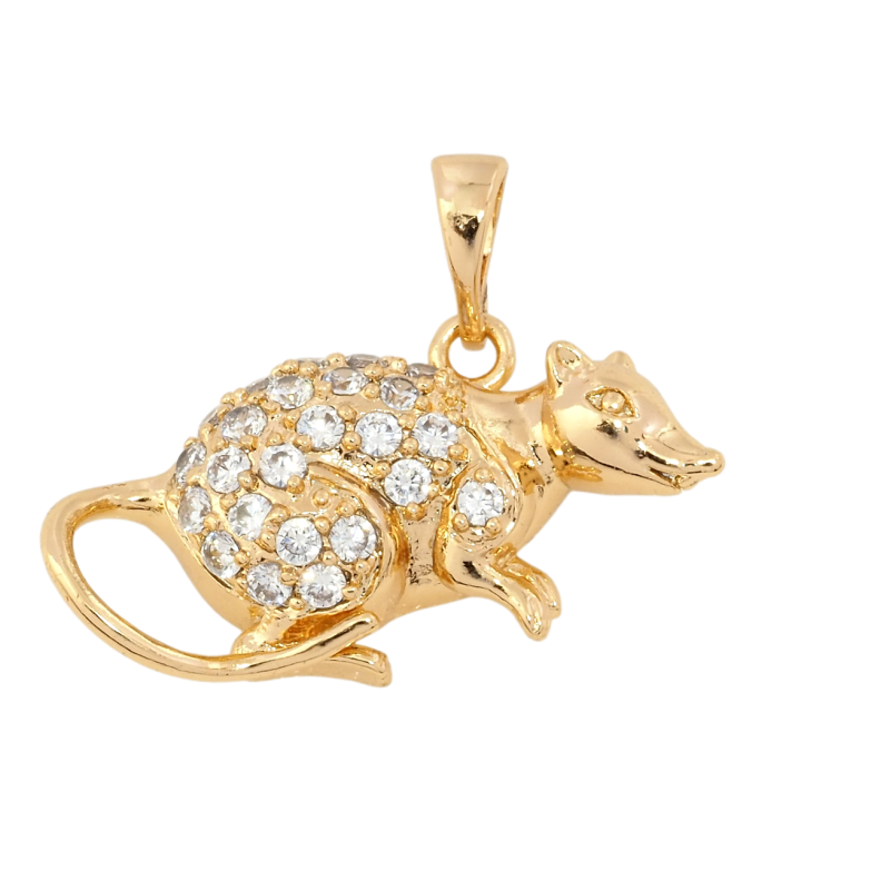Кулон Xuping Позолота 18K Пацюк для ланцюжка до 5мм фото №9 Кулон Xuping Позолота 18K Пацюк для ланцюжка до 5мм фото №9