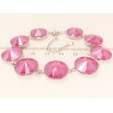Браслет Xuping цвет Родий с кристаллами Swarovski Кристаллы Риволи Цвет Royal Red размер 18-22,5см х 1,4см фото №2