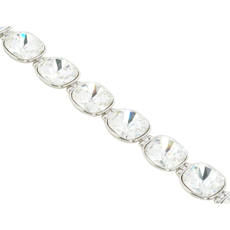 Браслет Xuping цвет Родий с кристаллами Swarovski Прозрачные Кристаллы доп.замок два размера 16-18,5см х фото №19
