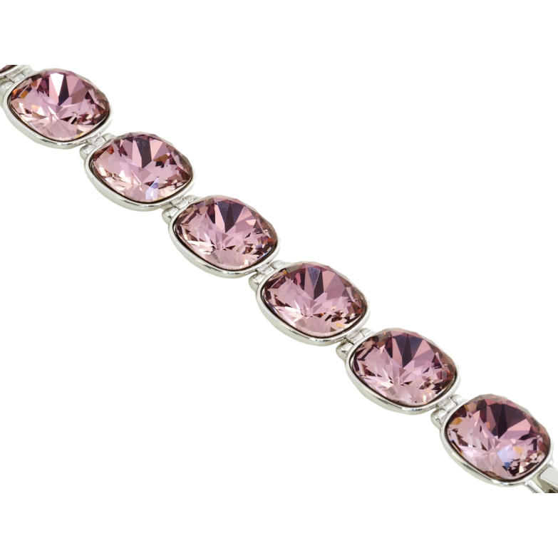 Браслет Xuping колір Родій із кристалами Swarovski Кристали Колір Blush Rose доп.замок розмір 16-18,5см х 1,4см фото №5 Браслет Xuping колір Родій із кристалами Swarovski Кристали Колір Blush Rose доп.замок розмір 16-18,5см х 1,4см фото №5