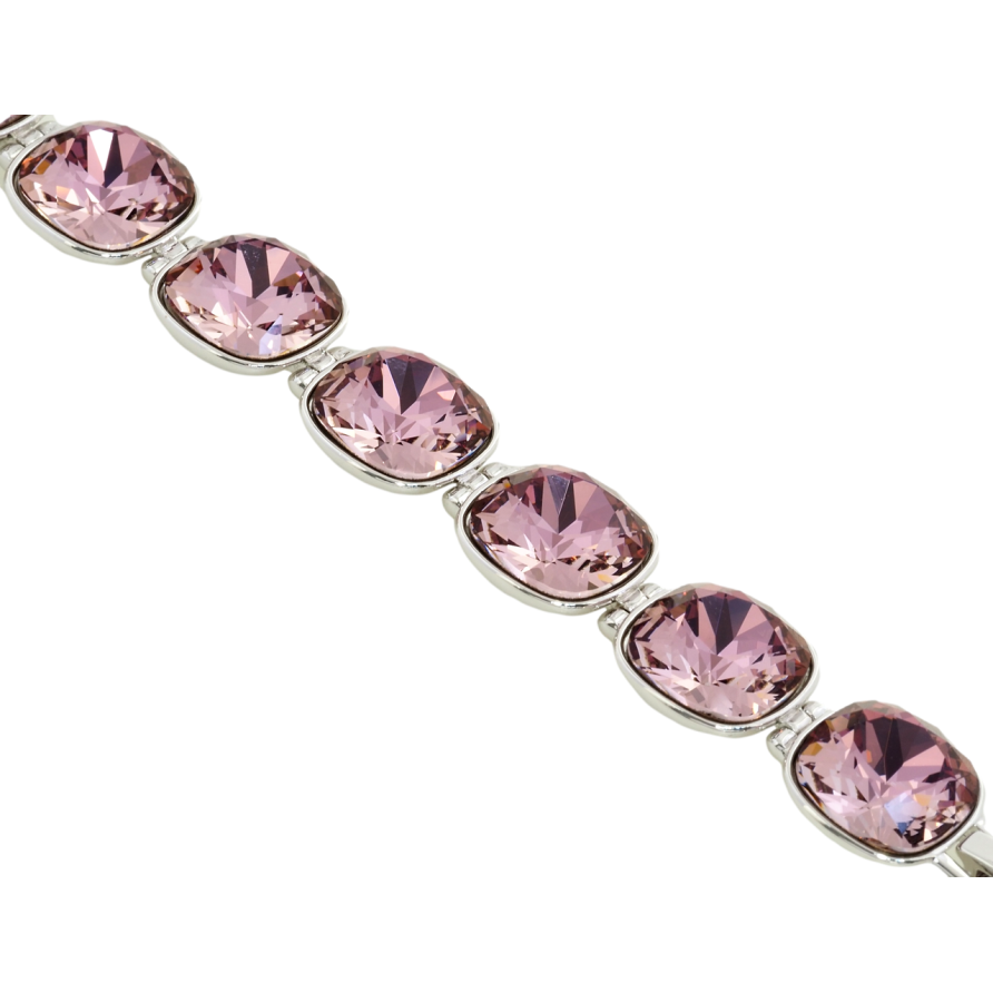 Браслет Xuping цвет Родий с кристаллами Swarovski Кристаллы Цвет Blush Rose доп.замок размер 16-18,5см х фото №1 Браслет Xuping цвет Родий с кристаллами Swarovski Кристаллы Цвет Blush Rose доп.замок размер 16-18,5см х фото №1