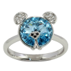 Кольцо Xuping цвет Родий с кристаллами Swarovski "Мишка кристалл Aquamarine" фото №2 Кольцо Xuping цвет Родий с кристаллами Swarovski "Мишка кристалл Aquamarine" фото №2