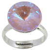 Каблучка Xuping колір Родій із кристалами Swarovski "Кристал Lavender Delite, ø 14мм" фото №2