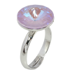 Каблучка Xuping колір Родій із кристалами Swarovski "Кристал Lavender Delite, ø 14мм" фото №3