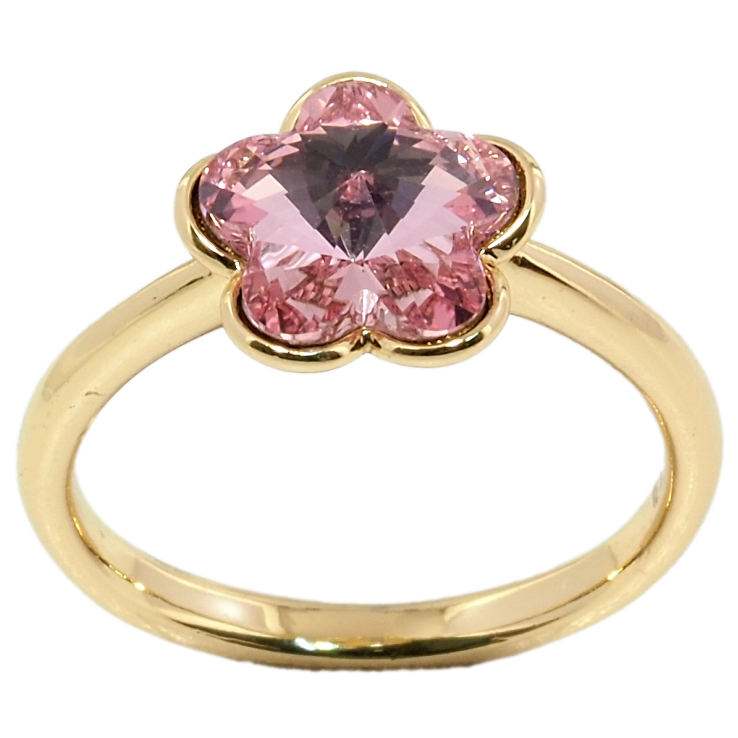 Кольцо Xuping цвет 18K с кристаллами Swarovski Розовый Цветок фото №4 Кольцо Xuping цвет 18K с кристаллами Swarovski Розовый Цветок фото №4