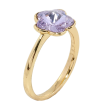 Кольцо Xuping цвет 18K с кристаллами Swarovski Сиреневый Цветок фото №2 Кольцо Xuping цвет 18K с кристаллами Swarovski Сиреневый Цветок фото №2