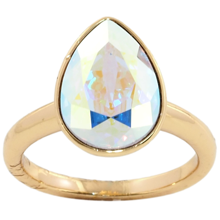 Кольцо Xuping цвет 18K с кристаллами Swarovski Кристалл Aurore Boreale 15х11мм, фото №9 Кольцо Xuping цвет 18K с кристаллами Swarovski Кристалл Aurore Boreale 15х11мм, фото №9