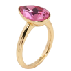 Каблучка Xuping колір 18K з кристалами Swarovski Кристал крапля Rose 15х11мм; фото №2 Каблучка Xuping колір 18K з кристалами Swarovski Кристал крапля Rose 15х11мм; фото №2