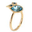 Каблучка Xuping колір 18K із кристалами Swarovski Сова кристал Aquamarine фото №2 Каблучка Xuping колір 18K із кристалами Swarovski Сова кристал Aquamarine фото №2