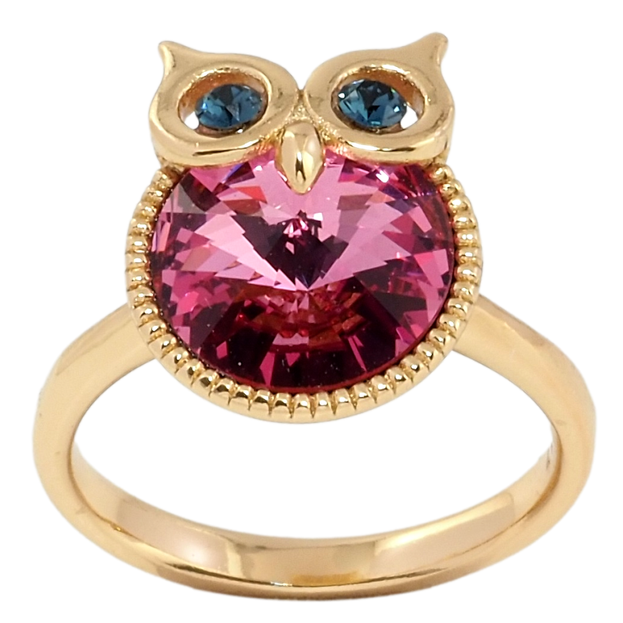 Кольцо Xuping цвет 18K с кристаллами Swarovski Сова кристалл Rose фото №1 Кольцо Xuping цвет 18K с кристаллами Swarovski Сова кристалл Rose фото №1