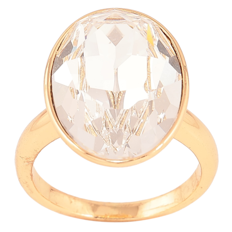 Кольцо Xuping цвет 18K с кристаллами Swarovski Кристалл Clear Прозрачный 19х15мм фото №4