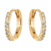 Серьги Xuping Позолота 18K подвески на колечках Сердечки с цирконием 2 в 1 фото №3 Серьги Xuping Позолота 18K подвески на колечках Сердечки с цирконием 2 в 1 фото №3