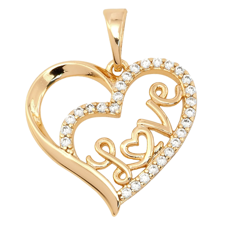 Кулон Xuping Позолота 18K Серце Love для ланцюжка до 5мм фото №7 Кулон Xuping Позолота 18K Серце Love для ланцюжка до 5мм фото №7