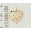 Кулон Xuping Позолота 18K Серце Love для ланцюжка до 5мм фото №2