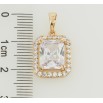 Кулон Xuping Позолота 18K Фианит в обрамлении циркония, 13х15мм для цепочки до 5мм фото №2