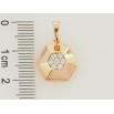 Кулон Xuping Позолота 18K Шестиугольник с цирконием для цепочки до 5мм фото №2