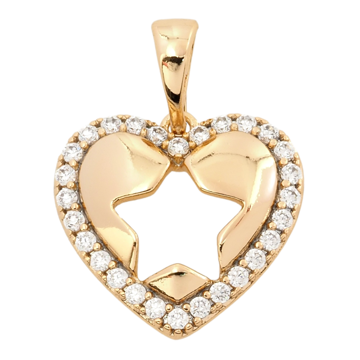 Кулон Xuping Позолота 18K Сердечко с узором звезда для цепочки до 5мм фото №23 Кулон Xuping Позолота 18K Сердечко с узором звезда для цепочки до 5мм фото №23