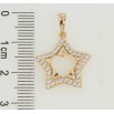 Кулон Xuping Позолота 18K Зірка з візерунком серце для ланцюжка до 5мм фото №2 Кулон Xuping Позолота 18K Зірка з візерунком серце для ланцюжка до 5мм фото №2