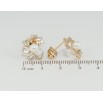 Серьги Xuping Позолота 18K пусеты Кристальные веночки с жемчугом фото №2 Серьги Xuping Позолота 18K пусеты Кристальные веночки с жемчугом фото №2