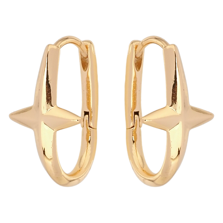 Сережки Xuping Позолота 18K колечка Зірки фото №1 Сережки Xuping Позолота 18K колечка Зірки фото №1