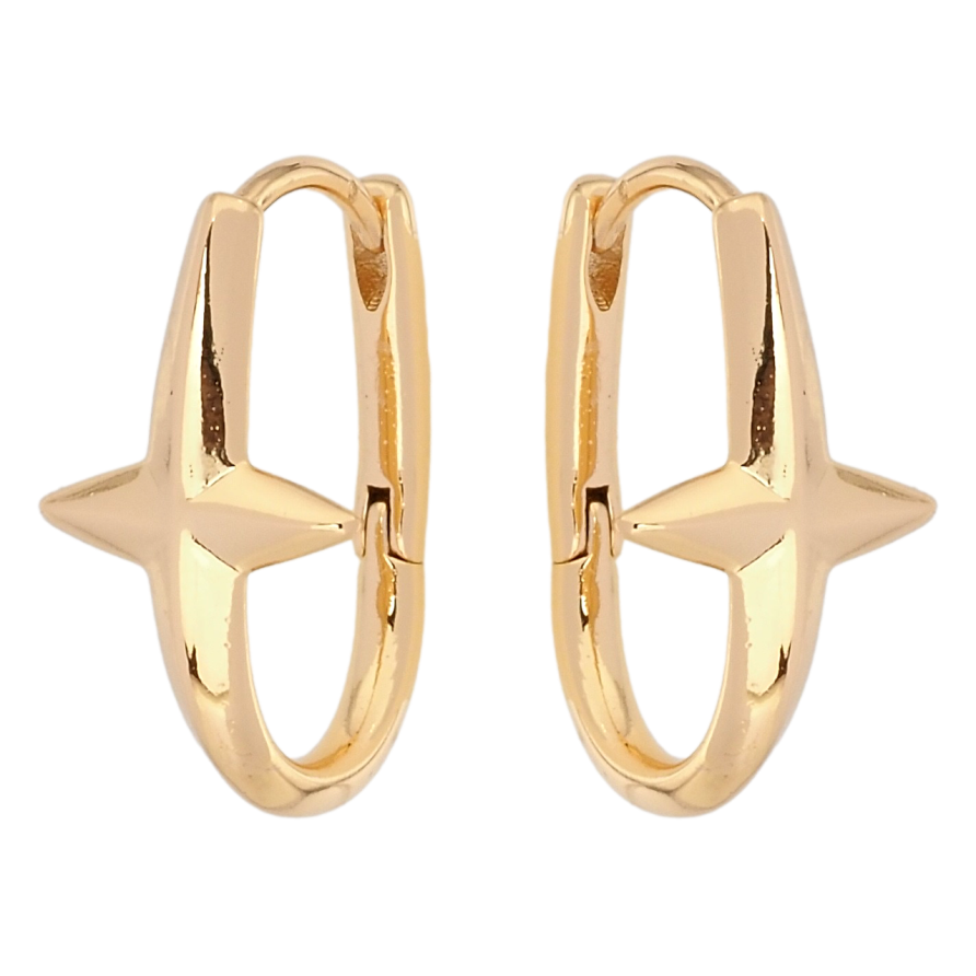 Серьги Xuping Позолота 18K колечки Звезды фото №1 Серьги Xuping Позолота 18K колечки Звезды фото №1