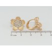 Серьги Xuping Позолота 18K колечки Цветочки с цирконием фото №2 Серьги Xuping Позолота 18K колечки Цветочки с цирконием фото №2