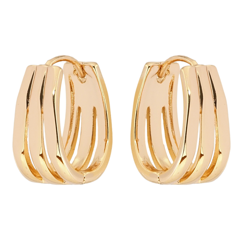 Серьги Xuping Позолота 18K колечки Декоративные фото №1