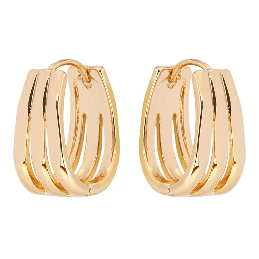 Сережки Xuping Позолота 18K колечка Декоративні фото №1